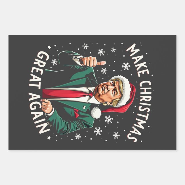 Hoja De Papel De Regalo Hacer a los Navidades grandes de nuevo feas navida (Anverso)