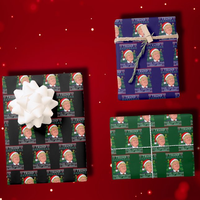 Hoja De Papel De Regalo Hacer a los Navidades grandes de nuevo Santa Trump (Subido por el creador)