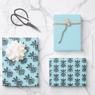 Hoja De Papel De Regalo Hada de Arte Popular de Inspiración Escandinava en