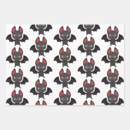 Hoja De Papel De Regalo Halloween Bat Purple