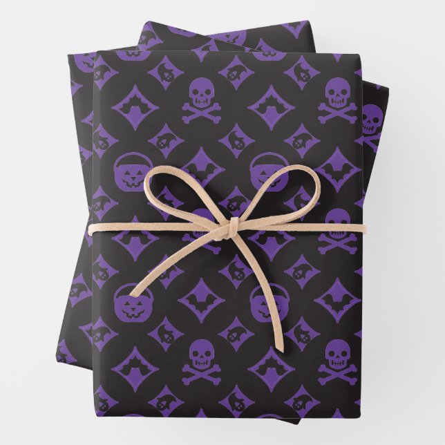 Hoja De Papel De Regalo ¡Halloween de diseño! Vuitton Purple (In situ)