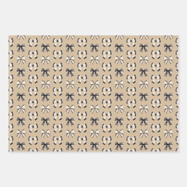 Hoja De Papel De Regalo Halloween de gatos y fantasmas (Anverso)