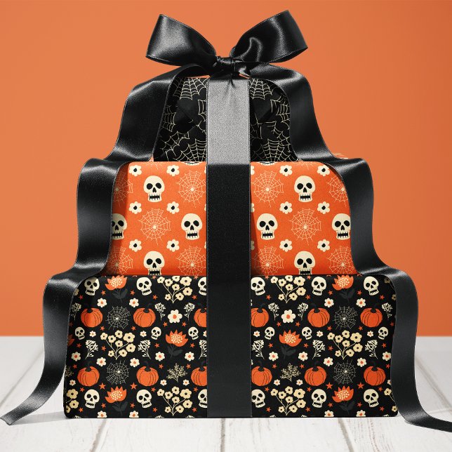 Hoja De Papel De Regalo Halloween de Moda espeluznante (Subido por el creador)