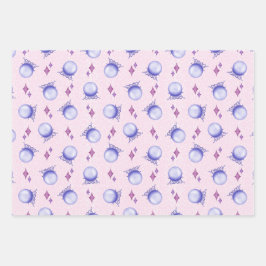 Hoja De Papel De Regalo Halloween de Purple Magic Crystal Ball
