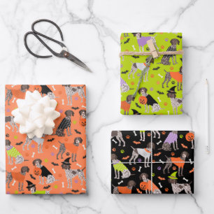 Hoja De Papel De Regalo Halloween German Shorthal