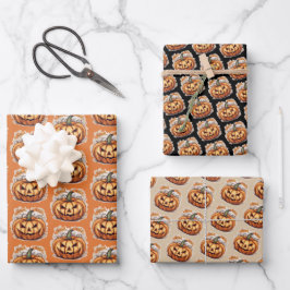 Hoja De Papel De Regalo Halloween: Großer Kürbis - 