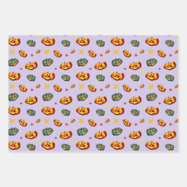 Hoja De Papel De Regalo Halloween Kürbisse 