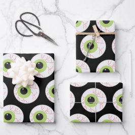 Hoja De Papel De Regalo Halloween Scary Eyeball