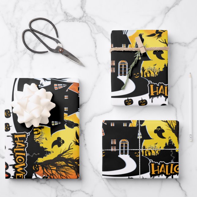 Hoja De Papel De Regalo Halloween Scary Night (Anverso)