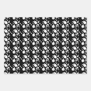 Hoja De Papel De Regalo Halloween Skeleton Pumpkin Spooky Sprinkles