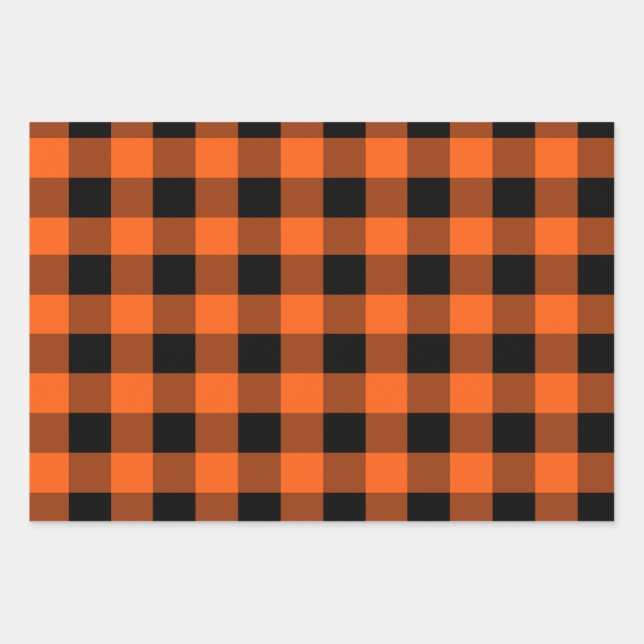 Hoja De Papel De Regalo Halloween wrapping paper| Orange  (Anverso)