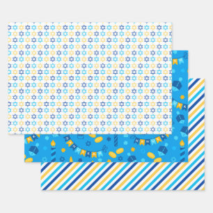 Hoja De Papel De Regalo Hanuká moderno