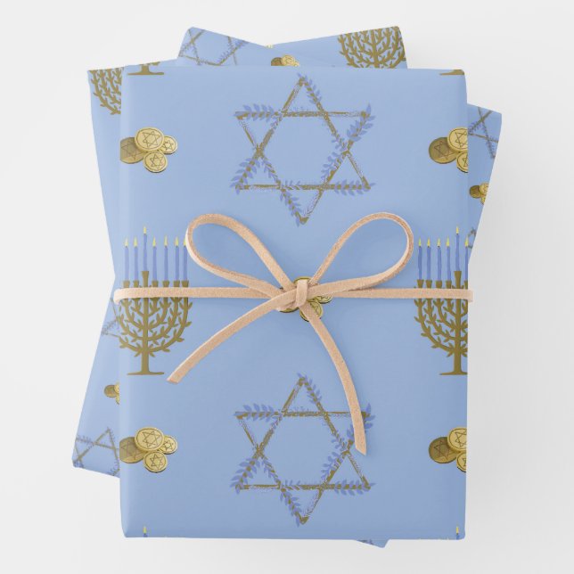 Hoja De Papel De Regalo Hanukkah (In situ)