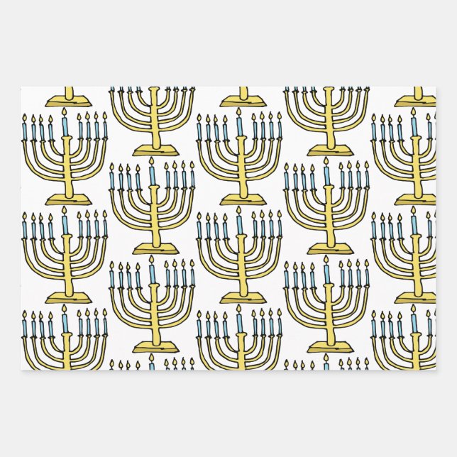 Hoja De Papel De Regalo Hanukkah (Anverso 3)