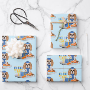 Hoja De Papel De Regalo Hanukkah Blenheim Cavalier King Charles Spaniel