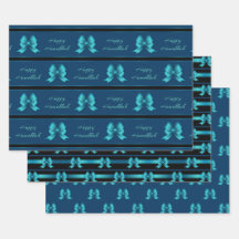 Hanukkah Bows metálicos