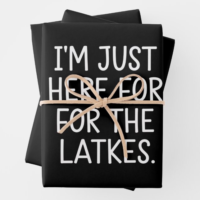 Hoja De Papel De Regalo Hanukkah, estoy aquí para los judíos de Latkes (In situ)