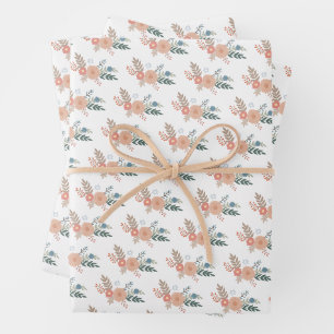 Hoja De Papel De Regalo Hanukkah Jewish Bat Mitzvah Florals