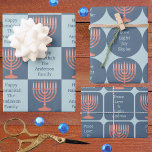 Hoja De Papel De Regalo Hanukkah Rústico Menorah Cute Festividad Para Niño<br><div class="desc">Crea tu propio surtido de hojas de papel de envolvimiento Happy Hanukkah personalizadas con estos bonitos patrones festivos con una menorah rústica de textura falsa de madera y tu texto personalizado. Perfecto para los niños, y también para los adultos. - cada plantilla de texto puede editarse por separado para que...</div>