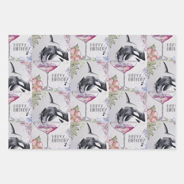 Hoja De Papel De Regalo Happy Birthday (Anverso)