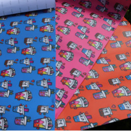 Hoja De Papel De Regalo Happy Boba Tea Bubble Teas Bobas Kawaii