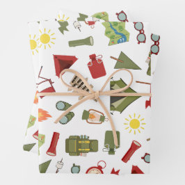 Hoja De Papel De Regalo Happy Camper Adventure Birthday