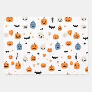 Hoja De Papel De Regalo Happy Halloween for babyes white