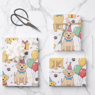 Hoja De Papel De Regalo Happy Labrador Retriever Birthday