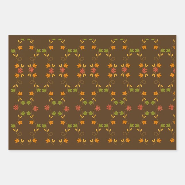 Hoja De Papel De Regalo Happy Thanksgiving - Brown Theme (Anverso)