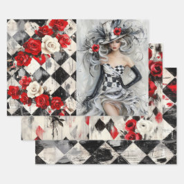 Hoja De Papel De Regalo Harlequin