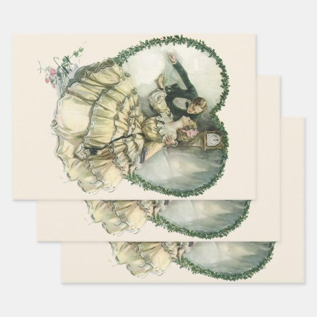 Hoja De Papel De Regalo Harrison Fisher, Navidades y Groom (Set)