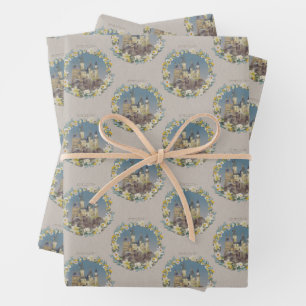 HOJA DE PAPEL DE REGALO HARRY POTTER™ CASTILLO HOGWARTS™