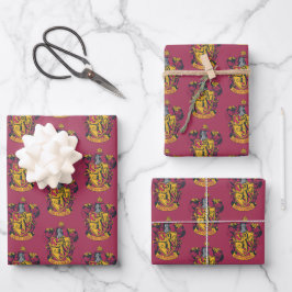 Hoja De Papel De Regalo Harry Potter | Gryffindor Escudo Gold y Red