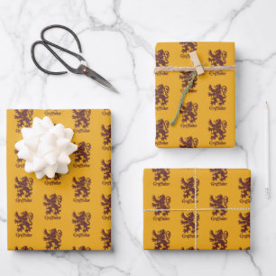 Hoja De Papel De Regalo Harry Potter   Gryffindor Lion Graphic