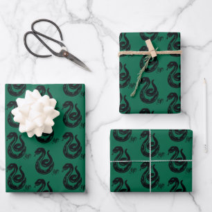 Hoja De Papel De Regalo Harry Potter   Icono de la Serpiente Slytherin