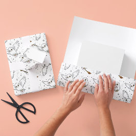 Hoja De Papel De Regalo Harry Potter | Patrón Hedwig - Wrappi Baby Shower