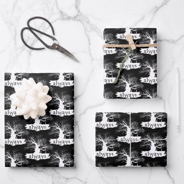 Hoja De Papel De Regalo Harry Potter Spell | Cotizar siempre la silueta (Anverso)