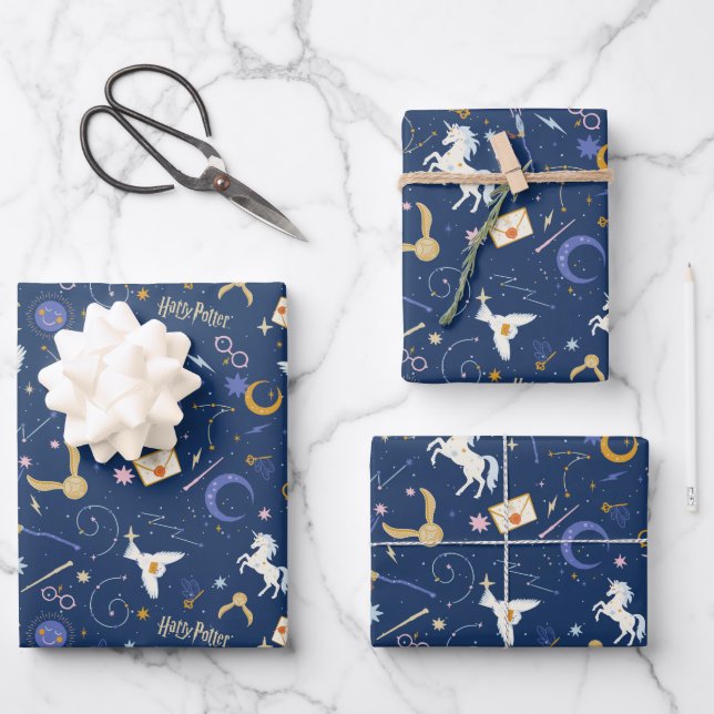 Hoja De Papel De Regalo HARRY POTTER™ Summer Solstice Icon Pattern (Anverso)