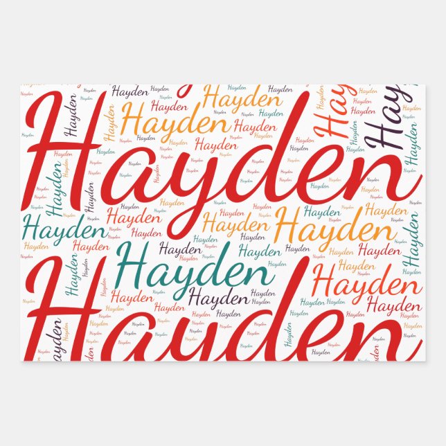 Hoja De Papel De Regalo Hayden (Anverso)