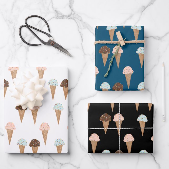 Hoja De Papel De Regalo Helado con rociadores regalo de regalo a la menta  (Anverso)