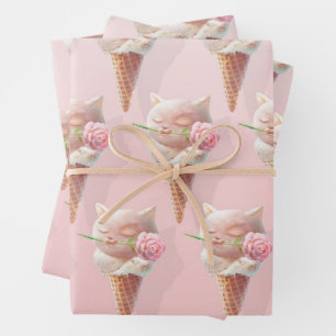 Hoja De Papel De Regalo Helado Kitty - Rosy & Dreamy