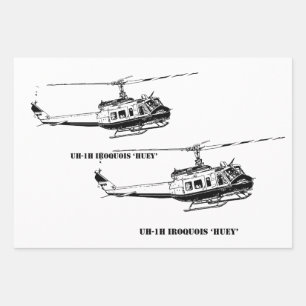 Hoja De Papel De Regalo Helicóptero UH-1H