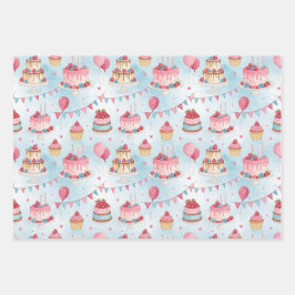 Hoja De Papel De Regalo Hermosa tarta de cumpleaños