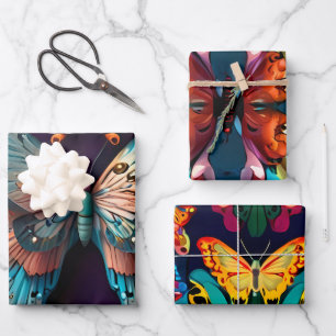 Hoja De Papel De Regalo Hermosas mariposas