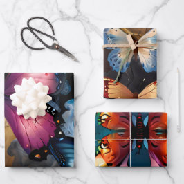 Hoja De Papel De Regalo Hermosas mariposas