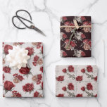 Hoja De Papel De Regalo Hermosas Rosas Rojas de Primavera para Despedida d<br><div class="desc">Para el regalo de boda o despedida de soltera,  elija entre una selección de hermosos papeles de regalo en tres colores o patrones diferentes</div>