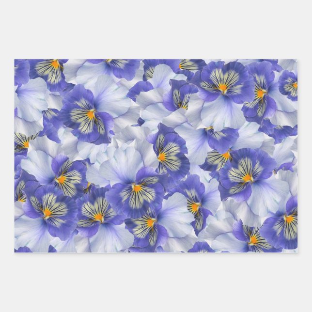 Hoja De Papel De Regalo Hermoso azul (Anverso)