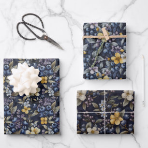 Hoja De Papel De Regalo Hermoso Blueberry