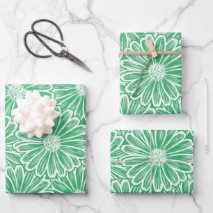 Hoja De Papel De Regalo Hermoso Ilustracion de luz semitónico de flores de