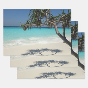 Hoja De Papel De Regalo Hermoso Paraíso de Playa Tropical